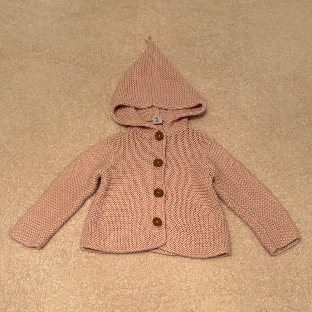 Nordstrom Blush Knit Hooded Sweater